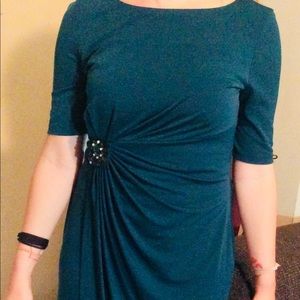 NWT - emerald green dress with jeweled detail